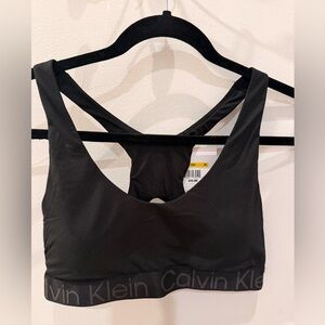 Calvin Klein Black Sports Bra Med. New